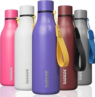 Keep Cold & Hot Vacuum Insulation, Leak-Proof BPA-Free Design, Slim Bottle Fits Most Cup Holders for Gym, Office & Travel