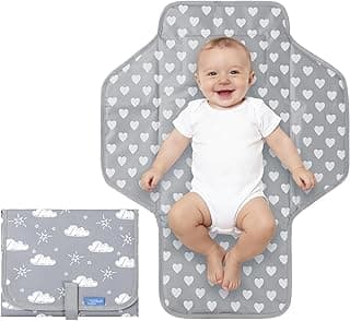 Baby Portable Changing Pad Travel - Waterproof Compact Diaper Changing Mat - Lightweight & Foldable Baby Diaper Changer, Newborn Shower Gifts