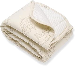 Burt's Bees Baby Organic Cotton Infant Reversible Blanket, Nursery Bedding | Breathable 100% organic cotton all purpose blanket, perfect for tummy time in the nursery