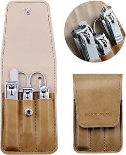 Nail Clipper Set for Men, Manicure Kit with Case, Travel Grooming Gift | Stocking Stuffer, Christmas Gift, Birthday Gift, for Men, Teen Boys, Dad, Husband, Boyfriend, Son, Brother