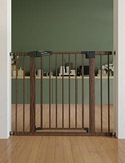 Babelio 26-40 in Pressure Mounted Baby Gate for Stairs, PressGuard Dog Gate | Pressure/Wall Mount, Triple-Lock, Heavy Duty, Auto Close, Easy Install for Doorways/Kitchens/Hallway