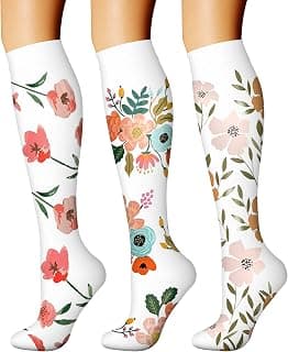 CHARMKING Compression Socks for Women & Men Circulation (3 Pairs) 15-20 mmHg is Best Support for Athletic Running Cycling