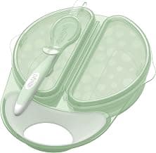 Dr. Brown's Travel Fresh Bowl and Snap-in Spoon for Toddler Feeding On the Go, BPA-Free, 4m+ (Color May Vary)