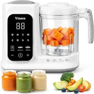 Baby Food Maker with Large Steam Basket Onestep Baby Food Processor Steamer with Steam & Grinding, Auto Cooking Self-Cleaning & Sterili-zing, BPA-Free for Healthy Homemade Baby Food