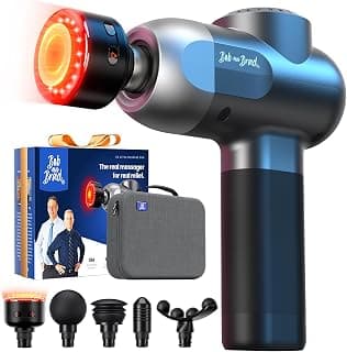 BOB AND BRAD C2 Ultra Massage Gun with Heat, Red LED & Infrared, FSA Eligible Deep Tissue Percussion Massager for Pain Relief, Electric Muscle Recovery for Athletes, HSA Approved