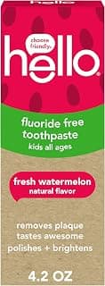 New Mom Must-Have: Kids Fluoride Free Toothpaste, Fresh Watermelon, 4.2 oz | For Kids of All Ages, Removes Plaque, Polishes and Brightens, Tastes Awesome, Vegan, Gluten Free, SLS Free