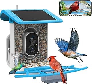 Trending on Amazon: SMONET Bird Feeder with Camera B300: Smart Birdhouse Camera AI Recognition Solar Powered,Outdoor Wireless WiFi Birdfeeder Watching Live Video,Funny Birthday Gifts for Mom Mother Grandma Daughter