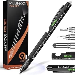 SAPGIF Stocking Stuffers for Men Dad Husband Him Adult 9 in 1 Multitool Pen | Gifts for Men Cool Tools Gadgets Birthday Christmas Fathers Day Dad Gifts from Daughter Son Wife