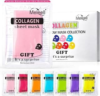 Fun 7-Color Face Mask Pack, Gentle for Sensitive Skin, Hydrating for Dry Skin, Teen Girl Gifts Trendy Stuff, Birthday Gift