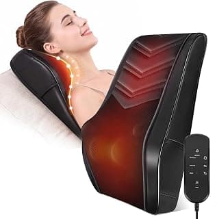 Shiatsu Neck Massager with Heat, 3D Kneading Back Massage Pillow for Pain Relief, Massagers for Neck and Back, Shoulder, Leg, Gifts for Men Women Mom Dad