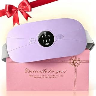 3 Heat Levels & 3 Massage Modes, Rechargeable Period Cramp Massager for Stomach, Waist, Home, Office, Travel