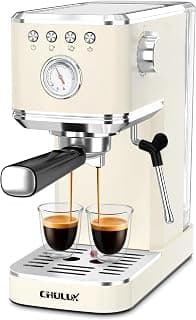 Precise Pressure Gauge, Food-Grade Materials, 20 Bar Italian Pump, Professional Temperature Control System, Stainless Steel