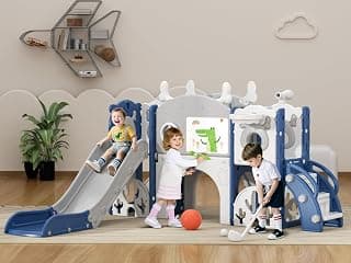 XJD 13-in-1 Toddler Slide Set: The Ultimate Indoor/Outdoor Play Deal for Moms!