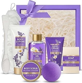 Spa Luxetique Gifts for Women Relaxing Lavender Gift for Womens 8pcs Spa Gift for Women Bath and Body Works Gift Set Birthday Gift for Womens Mom Grandma Wife