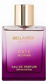 Bellavita Luxury DATE Eau de Parfum | 100 ml (3.4 fl.oz.) | Perfume for Women | Floral, Pink Pepper, Jasmine, and Moss Notes | Long Lasting Women's Fragrance