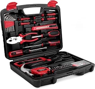 Home Repair Tool Kit - 149 Pieces Basic Home Repair Tool Set, General Mechanic Tool Set, General Household Tool Kit with Plastic Toolbox, Perfect for Homeowner, Office & College Repairs