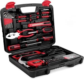 Home Repair Tool Kit - 149 Pieces Basic Home Repair Tool Set, General Mechanic Tool Set, General Household Tool Kit with Plastic Toolbox, Perfect for Homeowner, Office & College Repairs