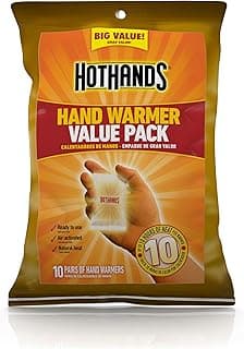 HotHands Hand Warmers Value Pack, 10 Pairs - America's Favorite Warmer | Enough to Share the Warmth-Air-Activated, Disposable, Long-Lasting, Dependable for Hunting, Golfing, Spectating, Camping