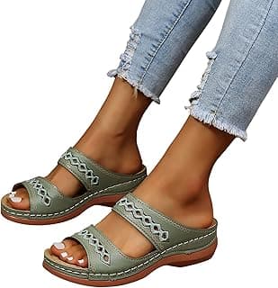 Budget Find You Need: Orthopedic Sandals for Women Dressy 2026 Comfortable Outdoor Shoes Wedge Flat Open Toe Platform Boho Slip on Sandals