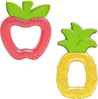 Dr. Brown's AquaCool Water-Filled Teether, Cooling Baby Teether Toy for Sore Gums, Apple Pineapple, BPA-Free, 3m+, 2-Pack