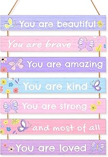 Beinou Girls Room Decor Colorful Inspirational Wall Decor Room Decor for Teen Girls Durable Kids for Nursery Playroom Bedroom,Purple Butterfly