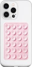 LvShuLiangPin Anteel Silicone Suction Phone Case Mount, Silicon Adhesive Phone Accessory for Smartphones, Hands-Free Mirror Shower Phone Holder for Selfies, Tiktok Videos (Light Pink)