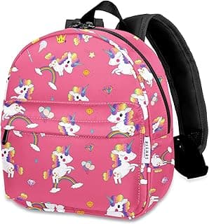 Lightweight Toddler Kids Backpack with Chest Strap For Boys and Girls, Preschool Kindergarten 3-6 Years Old 30 Colors (Unicorn/Pink 2)