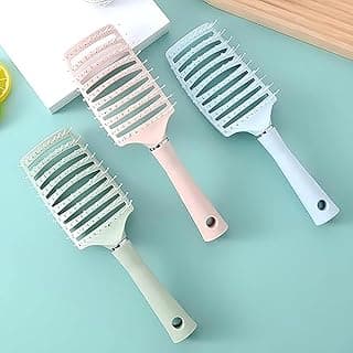 Vent Hair Brush for Blow Drying, Detangling and Scalp Massage Brush, Wide-Tooth Anti-Static Styling Comb for All Hair Types(Pink)