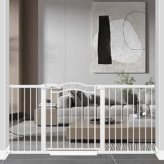 Fairy Baby 65.4"-68.1" Extra Wide Press Mounted Baby Gate Indoor for Kids Or Pets Walk Thru No Drill Long Dog Gates for The House Doorway Child Safety Gate