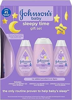 Amazon Deal Alert: Johnson's Baby Sleepy Time Gift Set with Calming Bedtime Bath, Bedtime Lotion & Calming Shampoo, Baby Bedtime Essentials with Relaxing NaturalCalm Aromas, Hypoallergenic, 3 Items