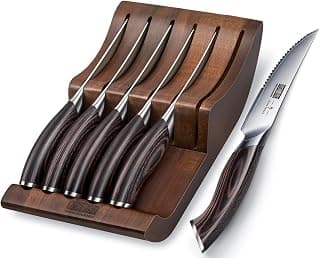 Multipurpose Japanese High Carbon Steel Kitchen Steak Knives with Ergonomic Handle, Ideal Gifts