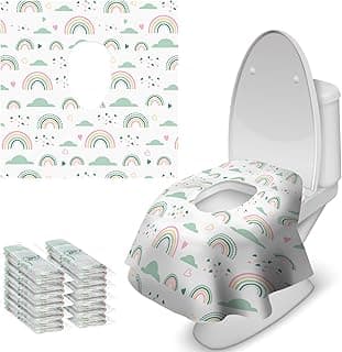 Blissful Diary 20 Pcs Toilet Seat Covers Disposable for Toddlers & Adults, Extra Large Waterproof, Portable Package for Travel, Kids Potty Training