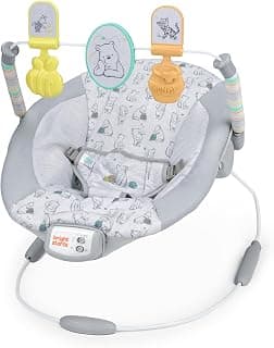Bright Starts Disney Baby Winnie The Pooh Classic Pals Vibrating Baby Bouncer Seat with Melodies & Toys, Unisex, 0-6 Months
