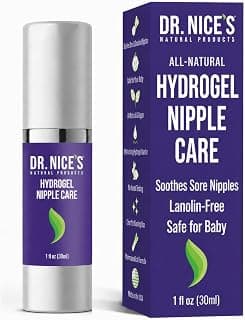 DR NICE'S Nipple Soothing Gel for Breastfeeding - Cooling Gel for Sore & Cracked Nipples - Lanolin-Free Nipple Care for Nursing & Pumping Moms - Natural, Water-Based, Safe for Mom & Baby - 1 Fl Oz