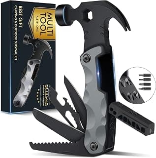 White Elephant Gifts Camping Accessories, Christmas Cool Gifts Ideas for 13-in-1 Tools, Survival Gadgets for Dad Husband