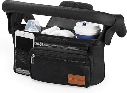 Amazon Deal Alert: Momcozy Universal Stroller Organizer with Insulated Cup Holder Detachable Phone Bag & Shoulder Strap, Fits for Stroller like Uppababy, Baby Jogger, Britax, BOB, Umbrella and Pet Stroller