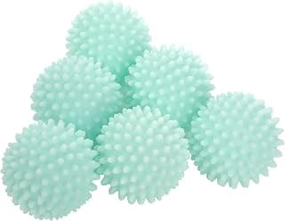S&T INC. Reusable Plastic Dryer Balls, 6 Pack, 2.5" Diameter, Mint Blue | Dryer Balls, Fabric Softener for Laundry, Reusable, Cut Down Dry Time, Replaces Dryer Sheets