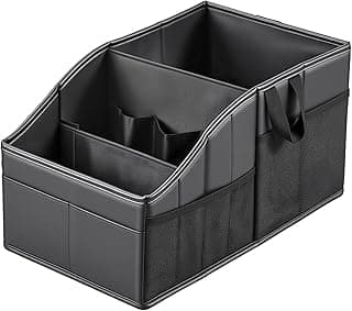 WHHMK Car Storage, Sturdy Leather Car Backseat Organizers, Support Up to 33 LB of Weight Automotive Front Seat Organizer, Floor Organizer and Storage Used for SUV Truck Toy Snack Water Bottle Holder