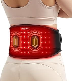 Wearable Near Infrared Lower Back Massager, Portable Birthday Gifts for Women Men Mom Dad, Home Office Use, 660nm & 850nm