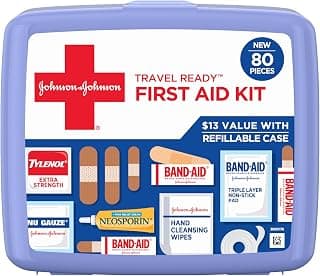Emergency Essentials for Minor Wound Care, Bandages, Neosporin & Tylenol, Perfect for Home, Car, Camping, Outdoors & Travel
