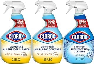 Disinfecting All-Purpose Cleaner, 32 fl. Oz., and Bathroom Cleaner, Bleach Free, Household Essentials, Cleans Dirt and Grime Off Most Surfaces and Countertops, 32 fl. oz.