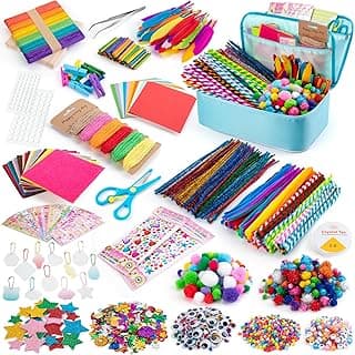 Arts and Crafts Supplies for Kids, 2000+Pcs DIY Craft Kits, Ages 6-10, Educational Preschool and Homeschooling Arts Programs, Children Craft Kits, Gifts for Boys and Girls.