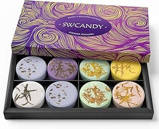 SWCANDY Shower Steamers Aromatherapy Gifts for Women 8 Pcs Shower Home Spa | Birthday Gifts for Mom Wife Grandma Sister Her Natural Essential Oils Travel Essentials, Hotel Holidays Self Care Relaxation