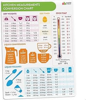 Kitchen Conversion Chart Magnet 1pc - Baking Supplies & Accessories - 6” x 8” Magnetic Kitchen Gadgets Measurement Conversion Chart for Cooking - Waterproof Baking Essentials, Cooking Gifts for Women