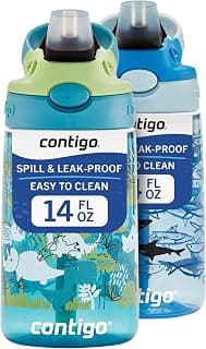 Spill-Proof Lid, Easy-Clean Pop-Up Straw, BPA-Free, Dishwasher Safe, One-Hand Drinking, Includes 2-Pack 14oz