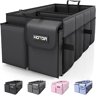 Sturdy Car Organization for Men & Women, Car Accessories, Tools, Sundries, Black, 2 Compartments, 21.3" x 12.6" x 10.6"