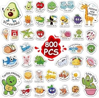 800pcsTeacher Classroom Motivational Stickers for Kids Students | Rewards Planners Bottles Laptops Luggage