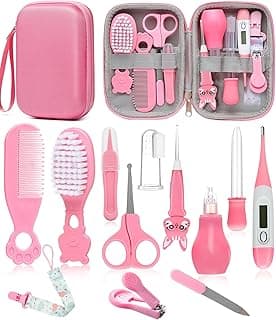 Baby Grooming Kit, Newborn Care Essentials, Baby Shower Gift | Nail, Hair, Nasal and Temperature Care Tools, Home and Travel Ready, For First-Time Parents