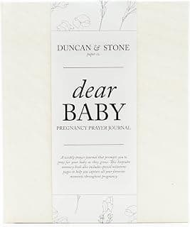 Pregnancy Prayer Journal - Christian Pregnancy Journal For Milestones - Linen-Bound Baby Book Keepsake - Gifts For Expecting Moms (Ivory, 110 Pages)