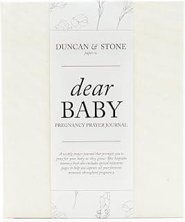 Pregnancy Prayer Journal - Christian Pregnancy Journal For Milestones - Linen-Bound Baby Book Keepsake - Gifts For Expecting Moms (Ivory, 110 Pages)